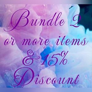Bundle 2 or more items & get 15% off!